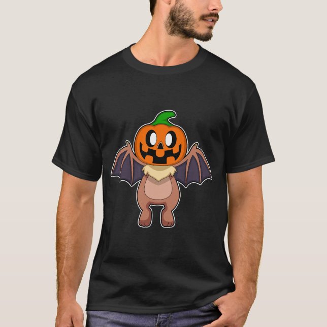 Bat Halloween Pumpkin T-Shirt (Vorderseite)