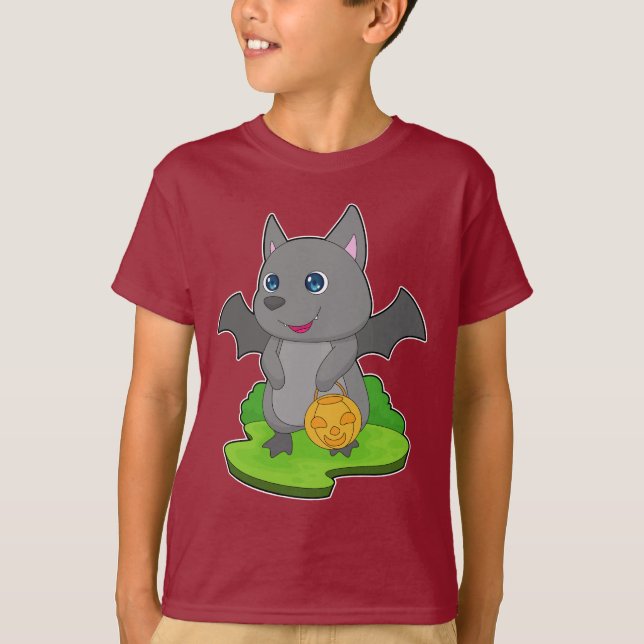 Bat Halloween Pumpkin T-Shirt (Vorderseite)