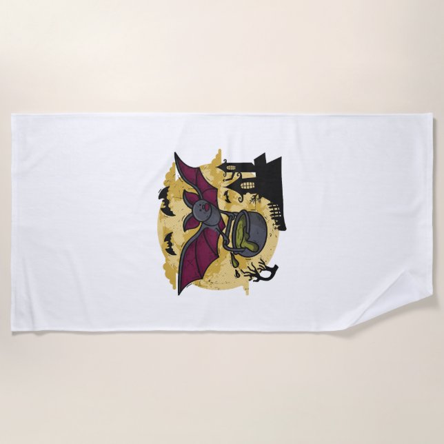 Bat Halloween Strandtuch (Vorderseite)