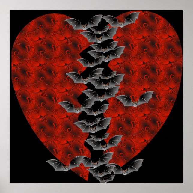 Bat Heart Poster (Vorne)