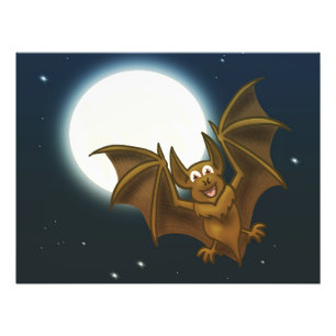 Bat im Mondlicht Fotodruck