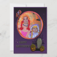 Bat, Jack o' Lanterns, Grabstein, Foto-Rahmen hinz