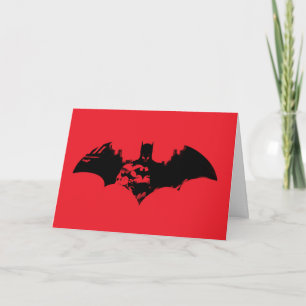 Bat-Logo für Batman- und Gotham-Silhouette Karte