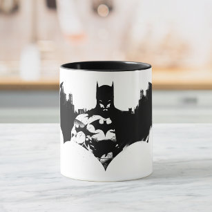 Bat-Logo für Batman- und Gotham-Silhouette Tasse