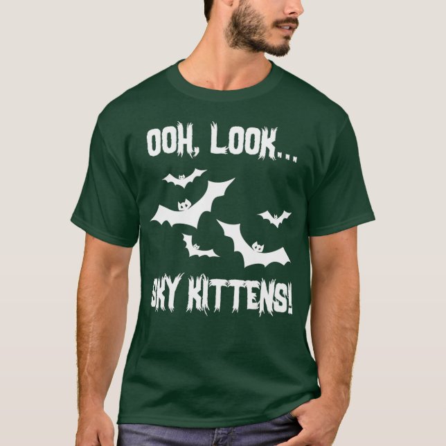 Bat Lover Sky Kittens Bars Lover Niedlich Funny Fu T-Shirt (Vorderseite)