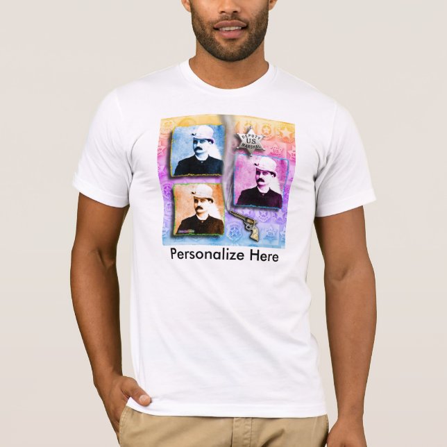 Bat Masterson Pop Art T - Shirt (Vorderseite)