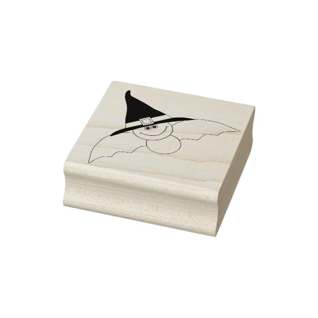 Bat mit Hexenhut Gummistempel (Stempel)