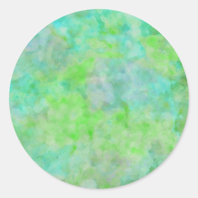 Bat Mitzvah Abstract Design in Aqua Runder Aufkleber (Vorderseite)