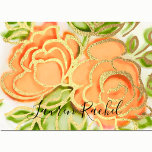 Bat Mitzvah Abstrakte Rose Orange Dankeskarte<br><div class="desc">Bar Mitzvah und Bat Mitzvah laden Sets von Umua entworfen ein. Gedruckt und ausgeliefert von Zazzle oder seinen Partnern.</div>