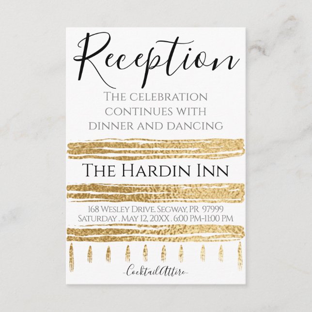 Bat Mitzvah Bar Mitzvah Elegante Empfang Card Begleitkarte (Vorderseite)