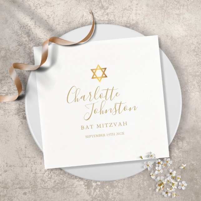 Bat Mitzvah Bar Mitzvah Gold Star von David Serviette (Von Creator hochgeladen)