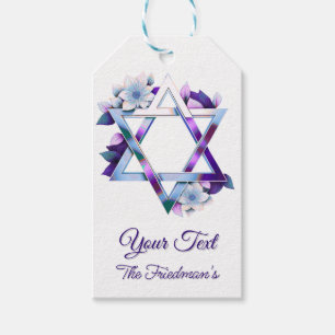 Bat Mitzvah Beautiful Floral Star von David danke Geschenkanhänger