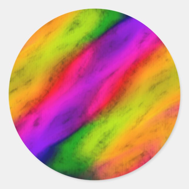 Bat Mitzvah Bright Colors Runder Aufkleber (Vorderseite)