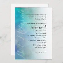 Bat Mitzvah Cool Colors Aqua Lila