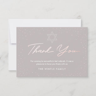 Bat Mitzvah Danke, Anmerkung Dankeskarte