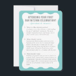 BAT MITZVAH Dienstinformation mint grau Einladung<br><div class="desc">von kat massard >>> WWW.SIMPLYSWEETPAPERIE.COM << Eine praktische Einlage für Ihren BAR/BAT MITZVAH,  in der einige Fragen und Antworten beschrieben werden</div>