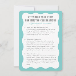 BAT MITZVAH Dienstinformation mint grau Einladung