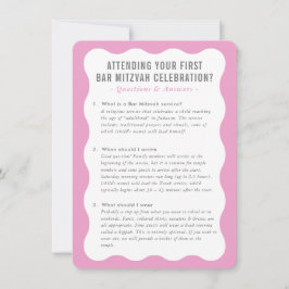 BAT MITZVAH Dienstinformationen Hinweise Rosa grau Einladung