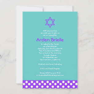 Bat Mitzvah Einladung Arden Mandy