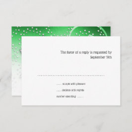 Bat Mitzvah Emerald Star der David RSVP-Karte RSVP Karte