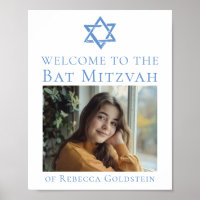 Bat Mitzvah Foto Blau Stern Davids Party