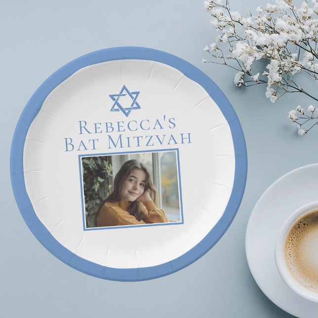 Bat Mitzvah Foto Blue Star von David Party Pappteller (Von Creator hochgeladen)