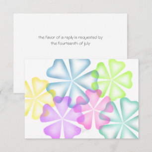 Bat Mitzvah Glühende Blume Multi-Response-Karte RSVP Karte