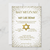 Bat Mitzvah | Gold Confetti