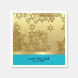 Bat Mitzvah Gold Star von David mit jeder Farbe Serviette