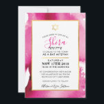 BAT MITZVAH goldener Stern rosa Aquarell einladen  Einladung<br><div class="desc">von kat massard >>> kat@simplysweetPAPERIE.com << - - - - - - - - - - - - - - - - - - - - - - - - - - - - - - - Kontakt mit ME für den benutzerdefinierten Wortlaut oder um in hebräischer Liebe Zeilen für...</div>