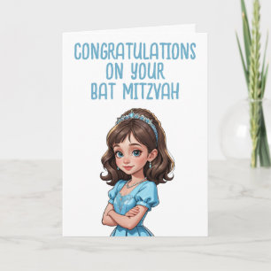 bat mitzvah Gratulationen Karte