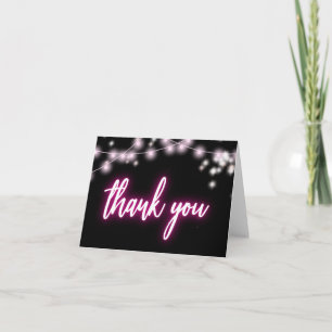 Bat Mitzvah Hot Pin Neon-Thema Dankeskarte