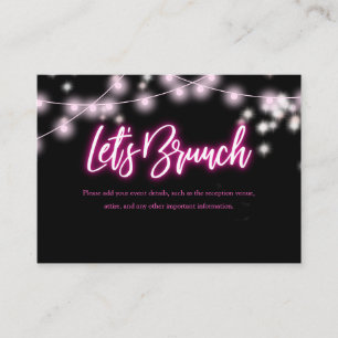 Bat Mitzvah Hot Pink Neon Themenparty-Details Begleitkarte