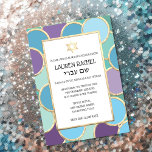 Bat Mitzvah Ihre Farbkreise in Gold Einladung<br><div class="desc">Bar Mitzvah und Bat Mitzvah laden Sets von Umua entworfen ein. Gedruckt und ausgeliefert von Zazzle oder seinen Partnern.</div>