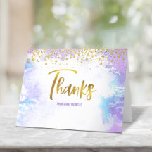 Bat Mitzvah Imitate Gold-Script auf Lila Wasserfar