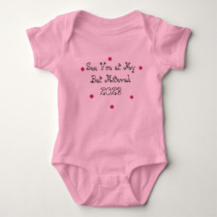 BAT MITZVAH IN FANTASIC CRAWLER NIEDLICH JEWISCH BABY STRAMPLER