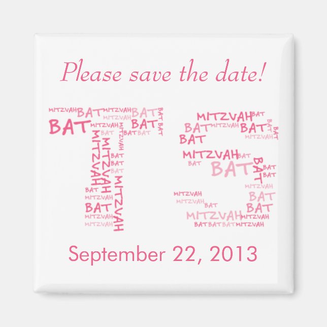 Bat Mitzvah in Monogram Magnet (Vorne)
