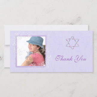 Bat Mitzvah Lila Dankeskarte