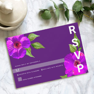 Bat Mitzvah Lila Floral Watercolor Modern kühl RSVP Karte