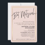 BAT MITZVAH Minimaler moderner Rosa Goldrahmen Einladung<br><div class="desc">per kat massard >>> kat@simplysweetPAPERIE.com <<< Liebe das Design, aber möchte einige Änderungen sehen - ein anderes Farbschema, Produkt, ein Foto hinzufügen oder angepasst für einen anderen Anlass - keine Sorgen einfach kontaktieren Sie mich per E-Mail - ich bin gerne behilflich! - - - - - - - - -...</div>