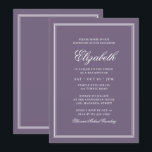 Bat Mitzvah Modern Monogram on Simple Fram Einladung<br><div class="desc">Besteht aus eleganter Serif und kursiver Schriftzypografie auf Rahmen. Dieses wurde von Select Party Supplies entworfen,  exklusiv für Zazzle. Abrufbar unter: http://www.zazzle.com/selectpartysupplies</div>