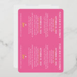 BAT MITZVAH Moderne Drehbuch hübsch rosa Gold Folieneinladung<br><div class="desc">von kat massard >>> kat@simplysweetPAPERIE.com <<< INFO CARD - Set 2 bis musste halbiert werden,  um die Goldfolie zu verwenden und auf Ihre Haupteinladung abzustimmen</div>