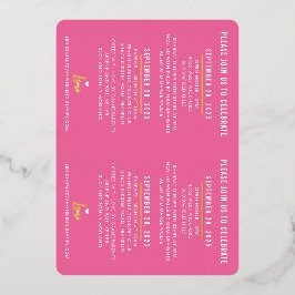 BAT MITZVAH Moderne Drehbuch hübsch rosa Gold Folieneinladung