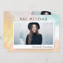 Bat Mitzvah Moderne Wasserfarbe Abstrakt