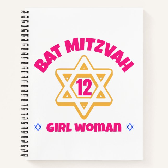 Bat Mitzvah Moderner Star von David Notizbuch (Vorderseite)