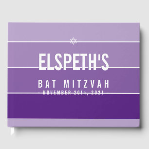 BAT MITZVAH Modernes, fett gewachsenes ombre block Gästebuch
