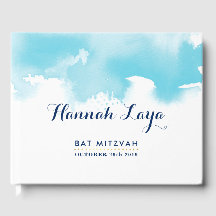 BAT MITZVAH Modernes hübsches Aqua-Blau