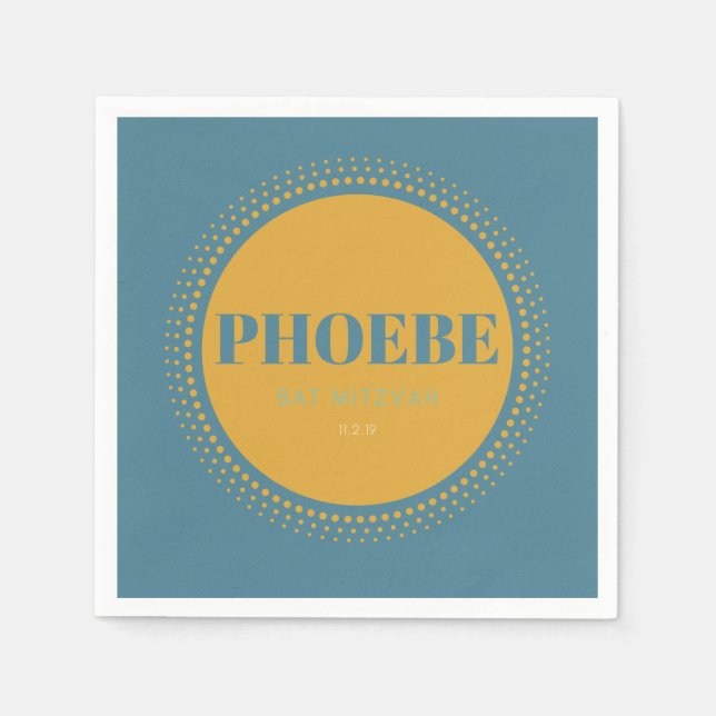 Bat Mitzvah Napkin-Phoebe Serviette (Vorderseite)