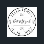 Bat Mitzvah oder Bar Mitzvah Personalisiert Inking Gummistempel<br><div class="desc">Bat Mitzvah oder Bar Mitzvah, eine Personalisierte Briefmarke aus Holzkautschuk. Personalisieren Sie, indem Sie Text löschen und mit Ihrem eigenen ersetzen. Wählen Sie Ihren bevorzugten Schriftart Stil, Farbe und Größe. Designelemente können bearbeitet werden: löschen, duplizieren, verkleinern, verschieben usw. Briefmarke des Designs auf Umschläge, Gastgeschenk-Taschen und vieles mehr. Viel Spaß! Glücklich...</div>