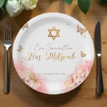 Bat Mitzvah Paper Teller | Rosa Schmetterlinge<br><div class="desc">Die Teller des "Bat Mitzvah Paper" | Pink Blush Butterflies" sind wunderschön gestaltete Teller, die perfekt für eine Bat Mitzvah Feier geeignet sind. Diese Teller zeichnen sich durch ein zartes Schmetterlingsdesign in einem sanften Rosa-Rosa-Farbton aus, das dem Event eine Touch an Eleganz und Freude verleiht. Sie wurden von CaMiDesigns entworfen....</div>
